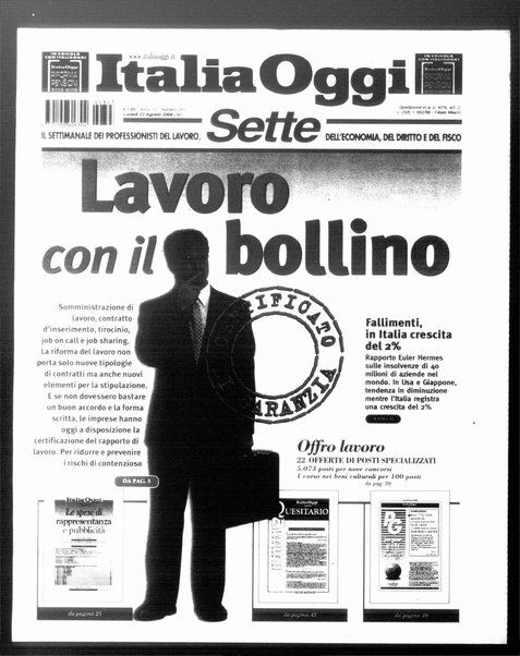 Italia oggi : quotidiano di economia finanza e politica